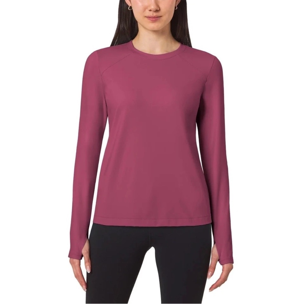 NWT Mondetta Ladies' Long Sleeve Active Top In Raspberry‎ L